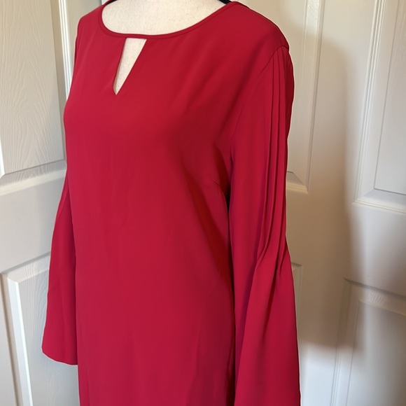 NWOT ann Taylor midi carnation pink dress. Slowly. Elegant - Picture 6 of 7